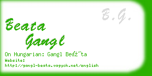 beata gangl business card